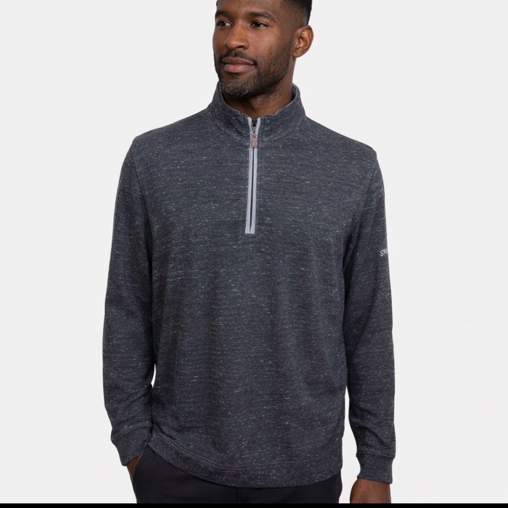 Johnnie-O Sully 1/4 Zip Pull Over  | Men’s Large | Pewter